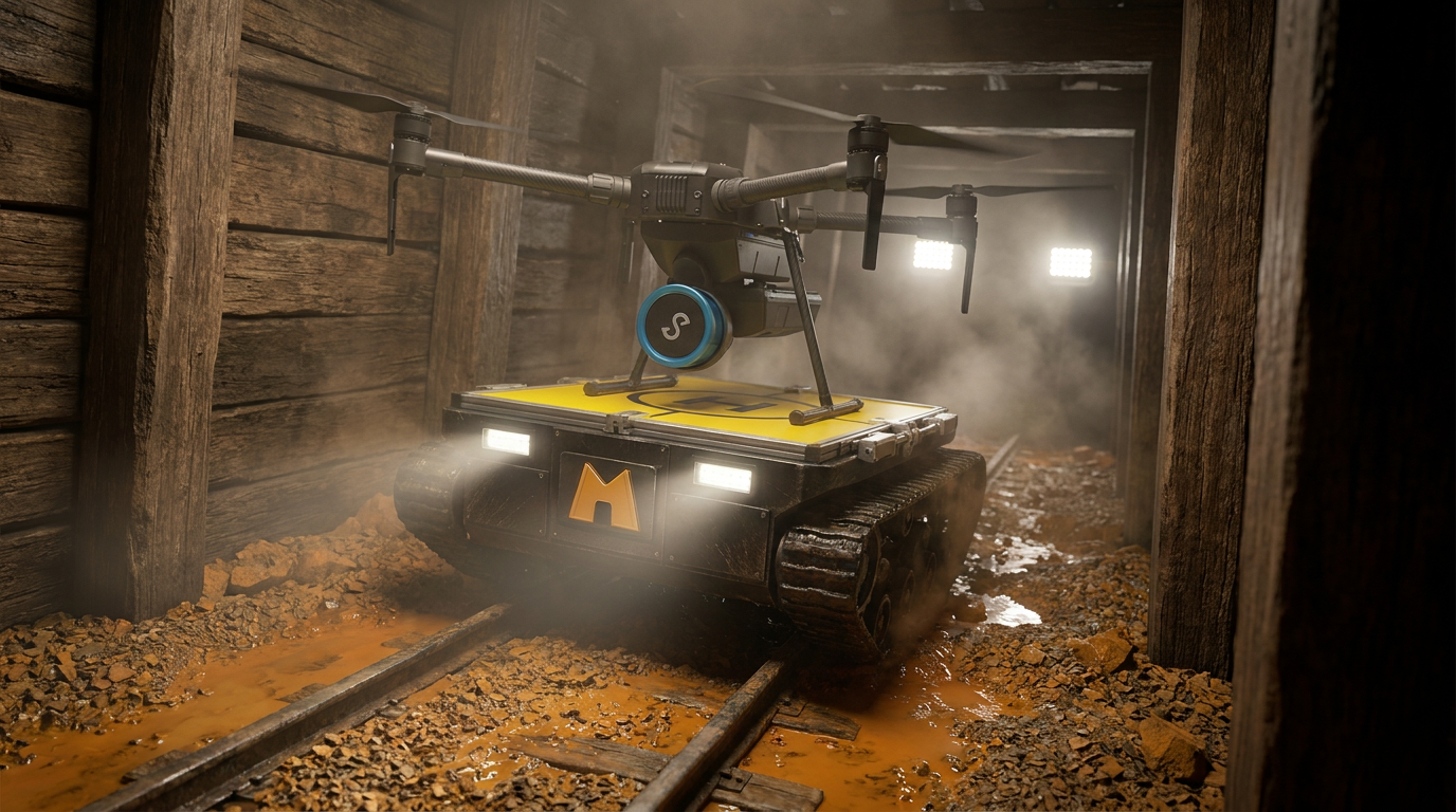 Rover Platform navigating a mine shaft
